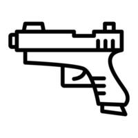 pistola línea icono diseño vector