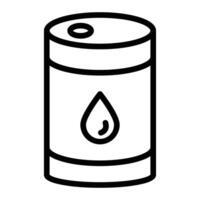 Oil Barrel Line Icon Design vector