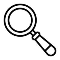 Magnifying Glass Line Icon Design vector