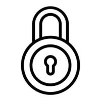 Lock Line Icon Design vector