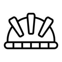 Hard Hat Line Icon Design vector