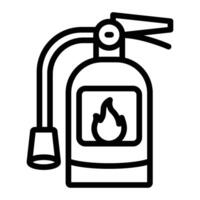 Fire Extinguisher Line Icon Design vector