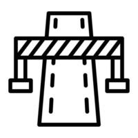 Road Block Line Icon Design vector