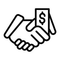 Bribe Line Icon Design vector