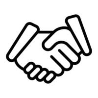 Handshake Line Icon Design vector