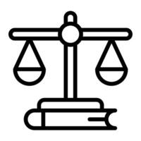 Law Line Icon Design vector