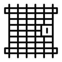 prisión línea icono diseño vector