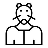 Rat Line Icon Design vector
