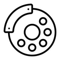 Brake Disk Line Icon Design vector