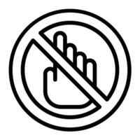 Refuse Line Icon Design vector