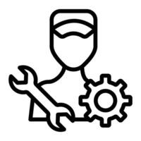 Mechanic Line Icon Design vector