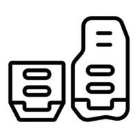 Pedals Line Icon Design vector