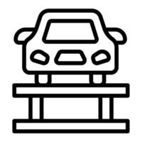 Car Lift Line Icon Design vector