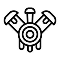 Engine Line Icon Design vector