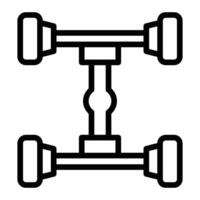 Chassis Line Icon Design vector