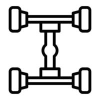 Chassis Line Icon Design vector