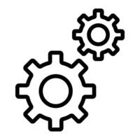 Gear Line Icon Design vector