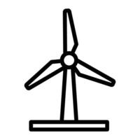 Wind Turbine Line Icon Design vector