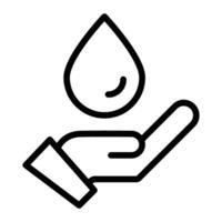Save Water Line Icon Design vector