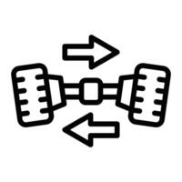 Wheel Alignment Line Icon Design vector