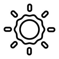 Sun Line Icon Design vector