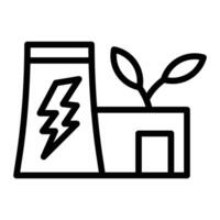 Power Plant Line Icon Design vector