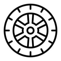 Wheel Line Icon Design vector