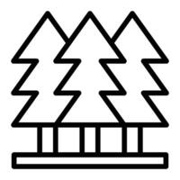 Pine Tress Line Icon Design vector