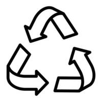 Recycle Line Icon Design vector