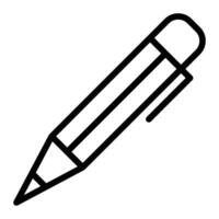 bolígrafo línea icono diseño vector
