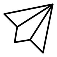 Paper Plane Line Icon Design vector