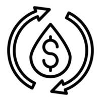 Exchange Line Icon Design vector