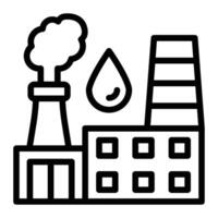 petróleo refinería línea icono diseño vector