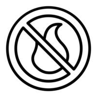 No Fire Line Icon Design vector