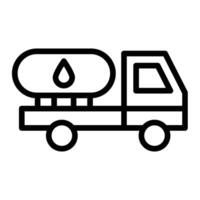 Tank Truck Line Icon Design vector