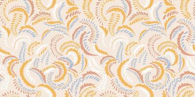 Creative flat yellow branches with tiny shapes dots, drops, spots seamless pattern. hand drawn sketch. Abstract textured twisted stems patterned. Simple monogram printing. Collage for designs vector