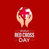 ArWorld Red Cross Day . Template celebrated in 8 may. Banner poster, flyer and background design. vector