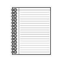 Single page of paper of diary vector