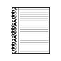 Single page of paper of diary vector