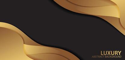 Luxury gold abstract wave design background vector