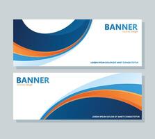 colorful abstract wave banner design vector