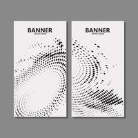 black abstract dots Banner design vector