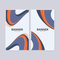 colorful abstract wave banner design vector