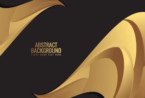 Luxury gold abstract wave design background vector