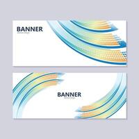 colorful abstract wave banner design vector