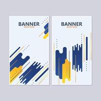 colorful abstract shape banner design vector