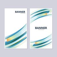 colorful abstract wave banner design vector