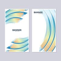 colorful abstract wave banner design vector