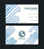 Blue abstract business card design vector