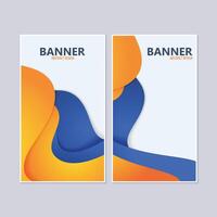 colorful abstract wave banner design vector